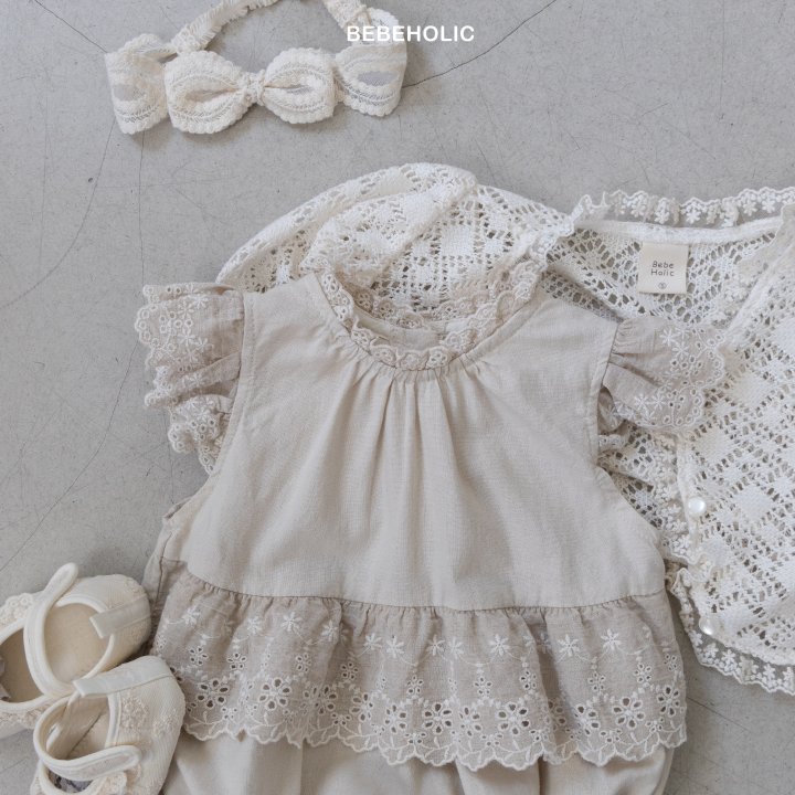 Bebe Holic - Korean Baby Fashion - #babyfever - Ruby Linen Suit - 5