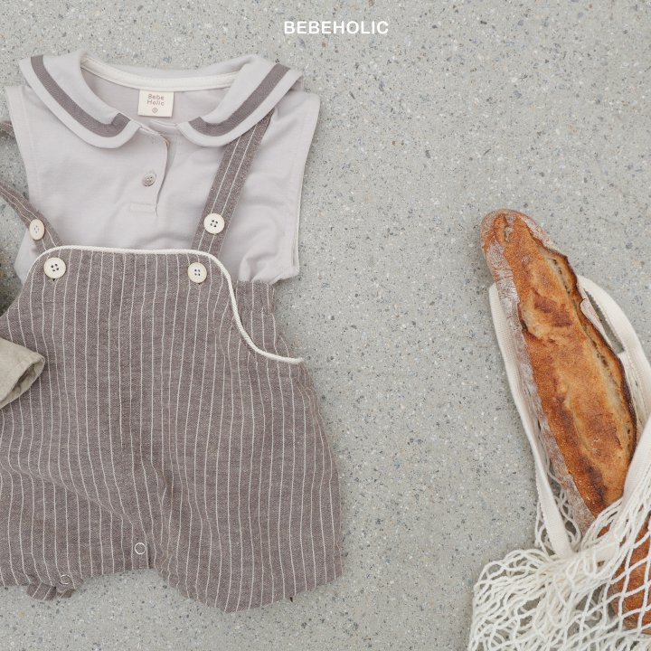 Bebe Holic - Korean Baby Fashion - #babyfever - Line Overalls - 8