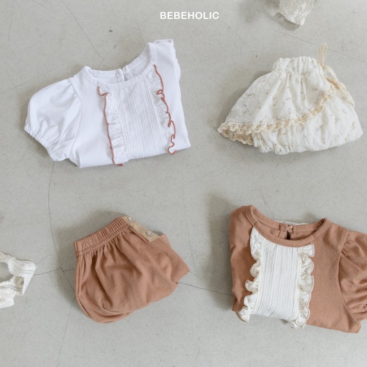Bebe Holic - Korean Baby Fashion - #babylifestyle - Caramel Frill Tee - 3