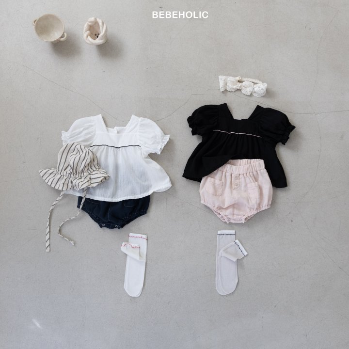 Bebe Holic - Korean Baby Fashion - #babylifestyle - Strap Blouse