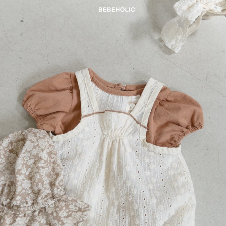 Bebe Holic - Korean Baby Fashion - #babyootd - Caramel Frill Tee - 5