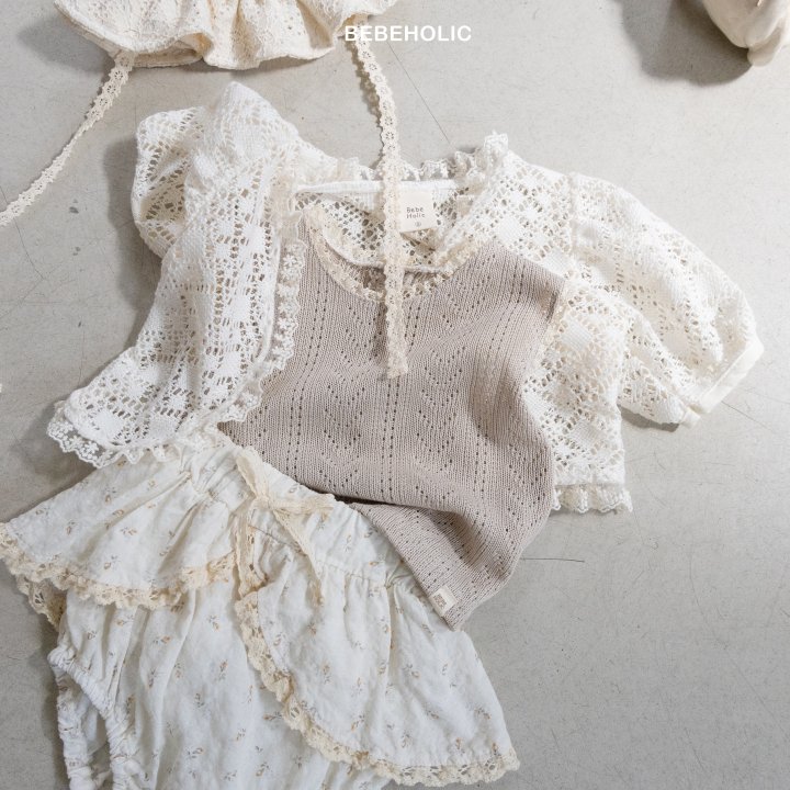 Bebe Holic - Korean Baby Fashion - #babyoutfit - Jelly Knit Sleeveless - 4