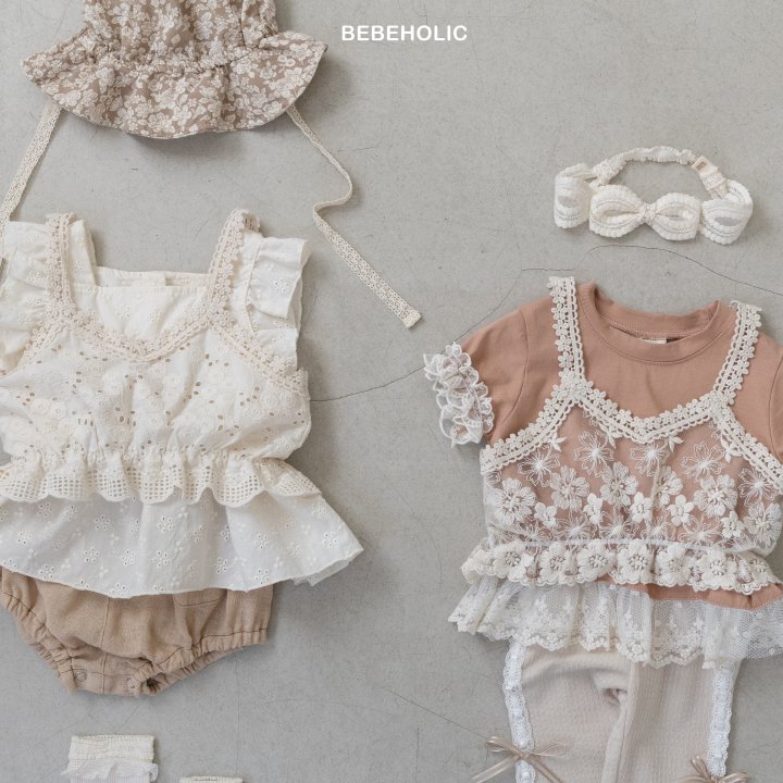 Bebe Holic - Korean Baby Fashion - #babyoutfit - Lace Bustier - 2