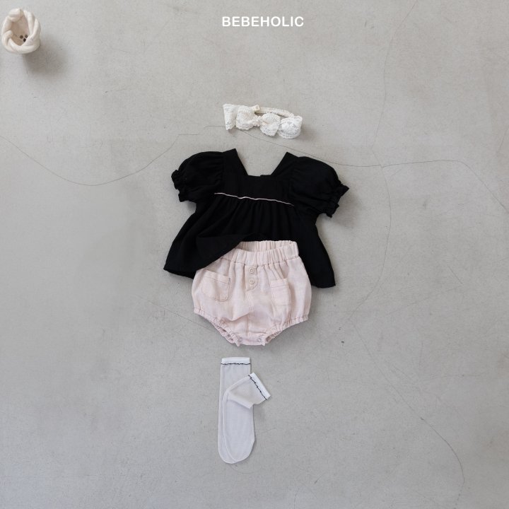 Bebe Holic - Korean Baby Fashion - #babyootd - Strap Blouse - 4