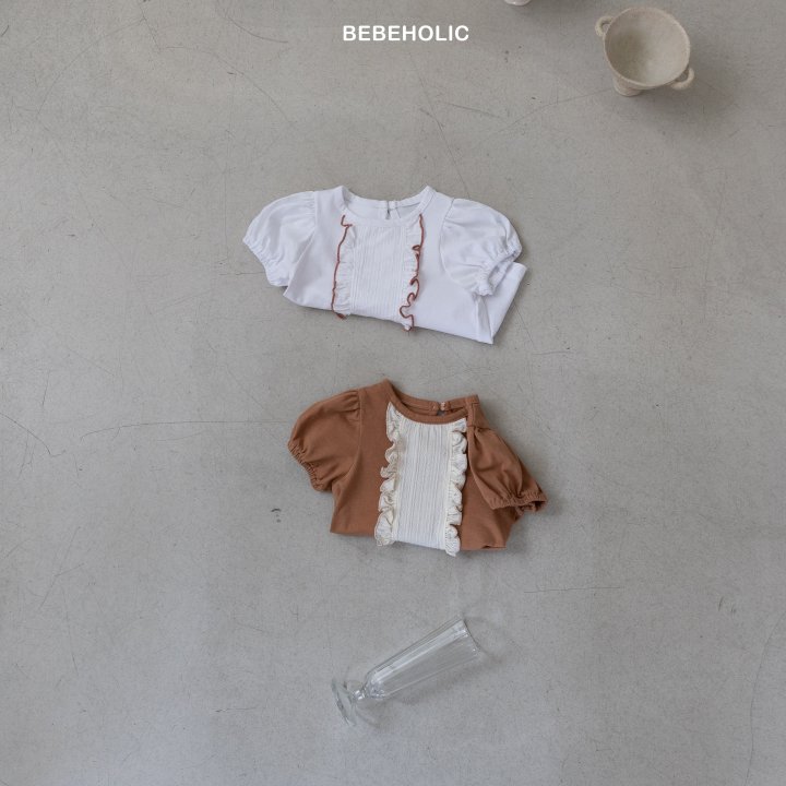 Bebe Holic - Korean Baby Fashion - #babywear - Caramel Frill Tee - 8