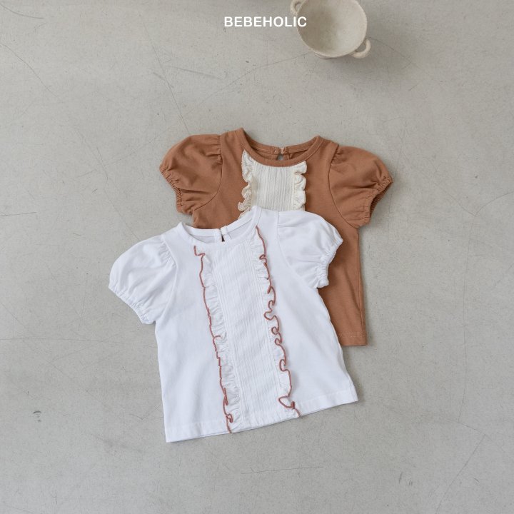 Bebe Holic - Korean Baby Fashion - #onlinebabyboutique - Caramel Frill Tee - 9