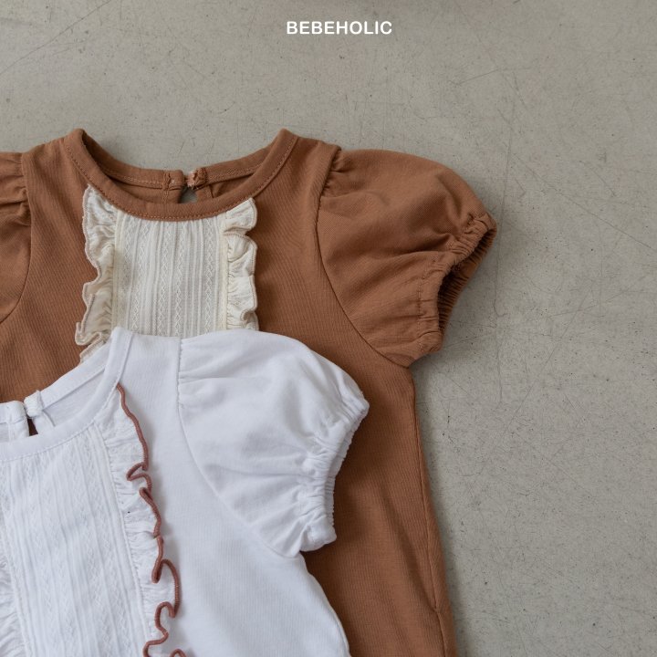 Bebe Holic - Korean Baby Fashion - #onlinebabyshop - Caramel Frill Tee - 10