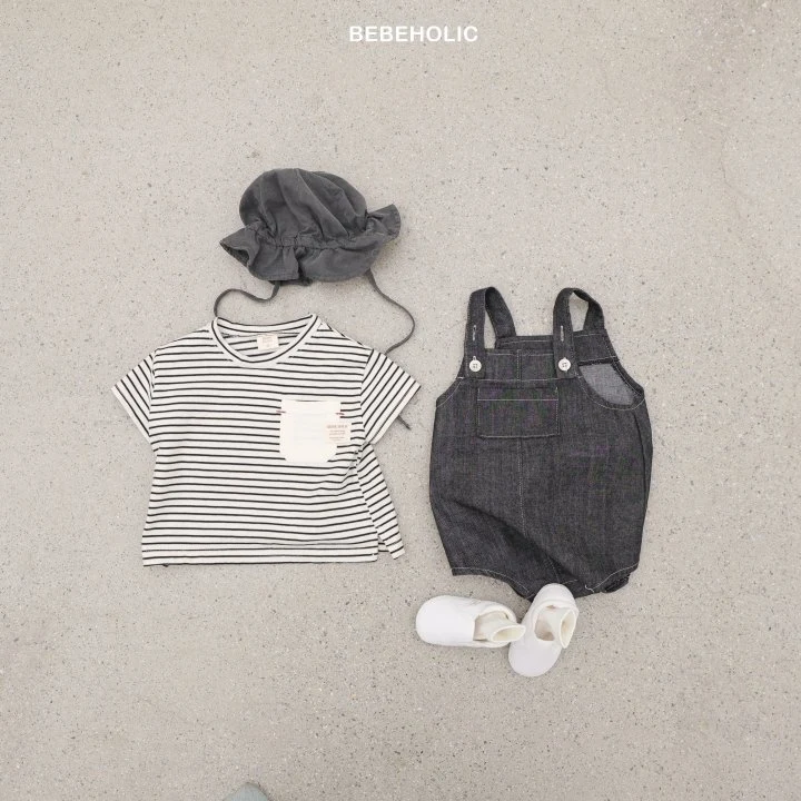 Bebe Holic - Korean Baby Fashion - #onlinebabyshop - Stripe Pocket Tee - 5