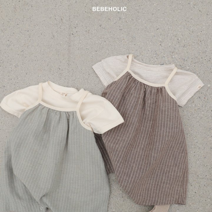 Bebe Holic - Korean Baby Fashion - #onlinebabyboutique - Terra Stripe Suit - 4