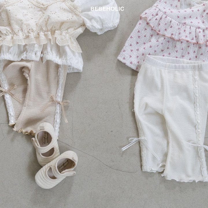 Bebe Holic - Korean Baby Fashion - #smilingbaby - Ribbon Bootcut Pants - 2