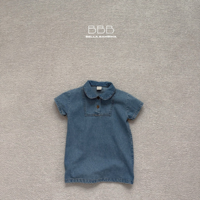 Bella Bambina - Korean Baby Fashion - #babyboutique - Bebe Latte Denim Dress