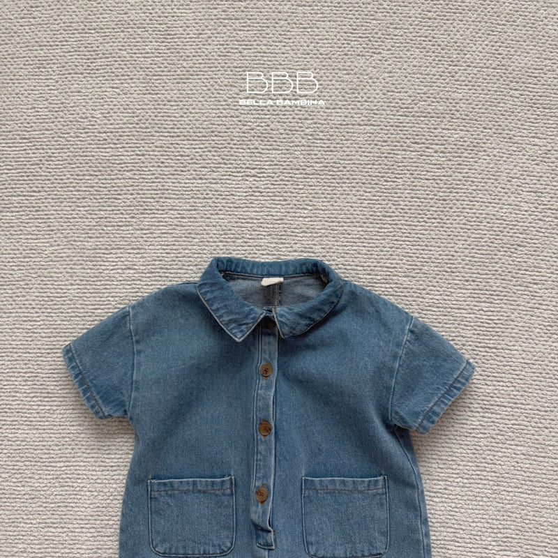Bella Bambina - Korean Baby Fashion - #babyclothing - Bebe Denim Raku Suit - 2