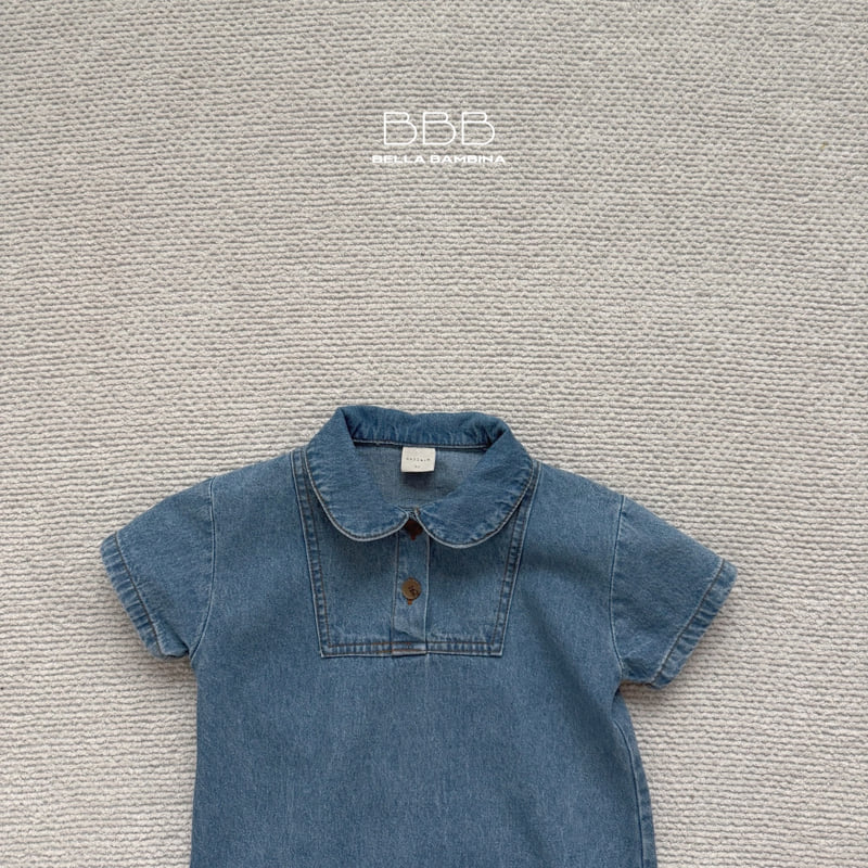 Bella Bambina - Korean Baby Fashion - #babyclothing - Bebe Latte Denim Dress - 3