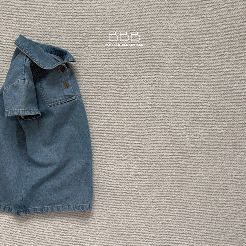 Bella Bambina - Korean Baby Fashion - #babyclothing - Bebe Latte Denim Dress - 4