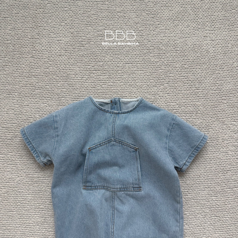 Bella Bambina - Korean Baby Fashion - #babyfever - Bebe Pocket Denim Suit - 3