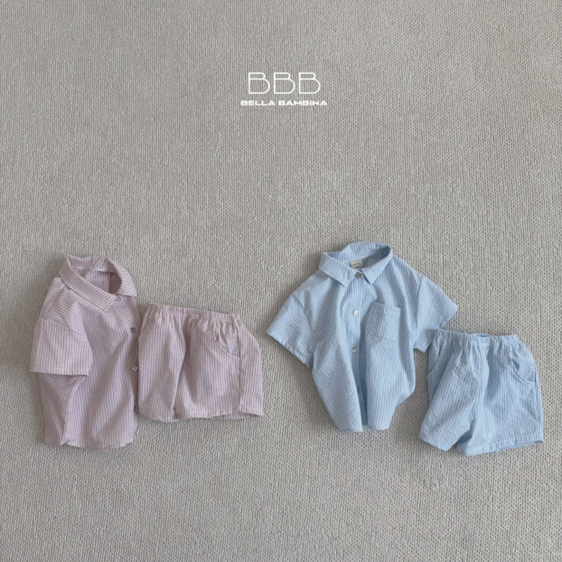 Bella Bambina - Korean Baby Fashion - #babyfever - Bebe Plain Shirt Set