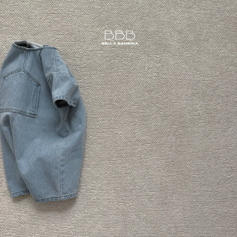 Bella Bambina - Korean Baby Fashion - #babyfever - Bebe Pocket Denim Suit - 4