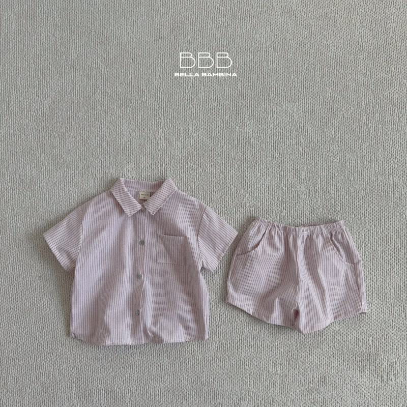 Bella Bambina - Korean Baby Fashion - #babygirlfashion - Bebe Plain Shirt Set - 2