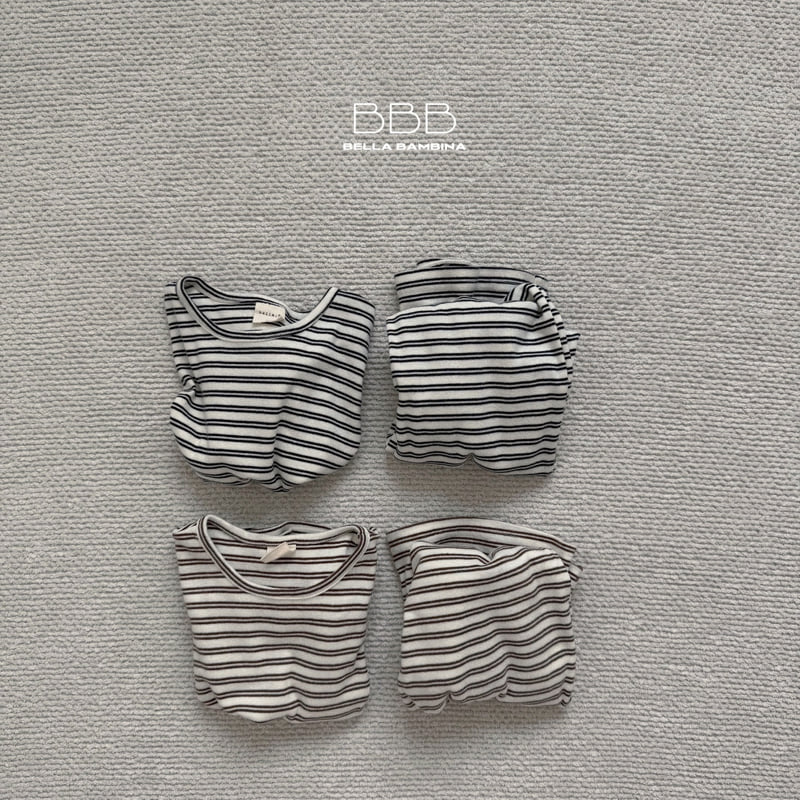 Bella Bambina - Korean Baby Fashion - #babygirlfashion - Bebe Nell Stripe Set - 2
