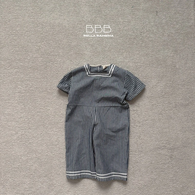 Bella Bambina - Korean Baby Fashion - #babyoutfit - Bebe Sailor Long Suit - 9