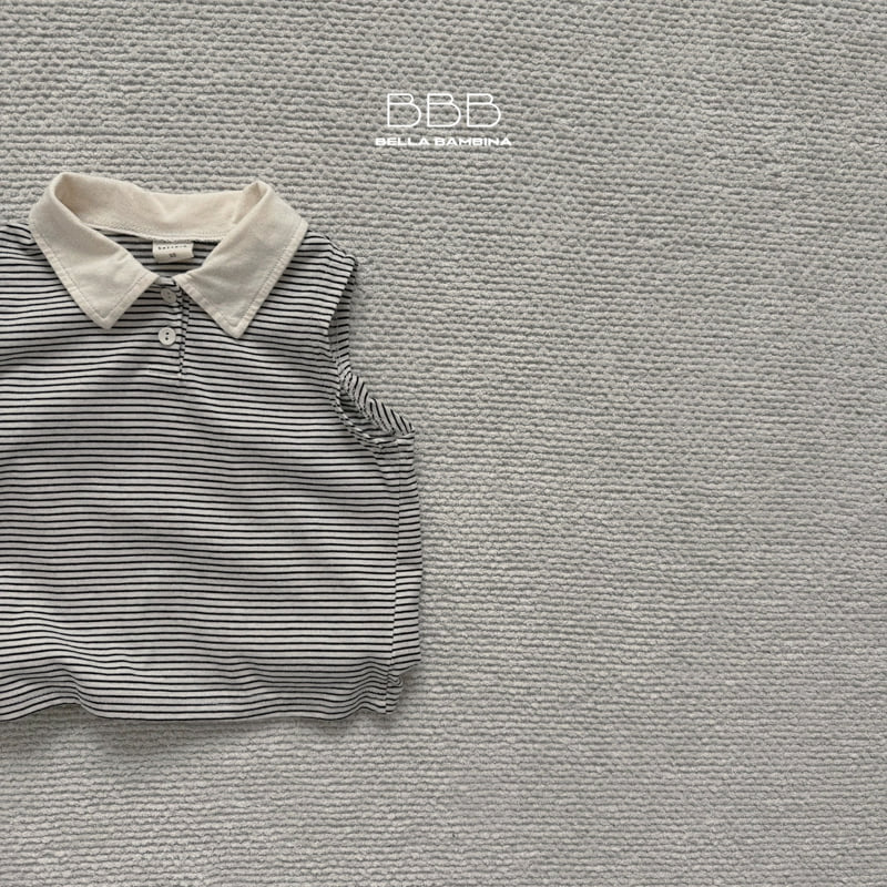 Bella Bambina - Korean Children Fashion - #childofig - Striped Collar Tee - 6