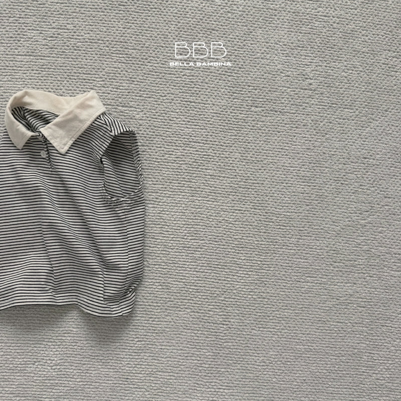 Bella Bambina - Korean Children Fashion - #designkidswear - Striped Collar Tee - 8