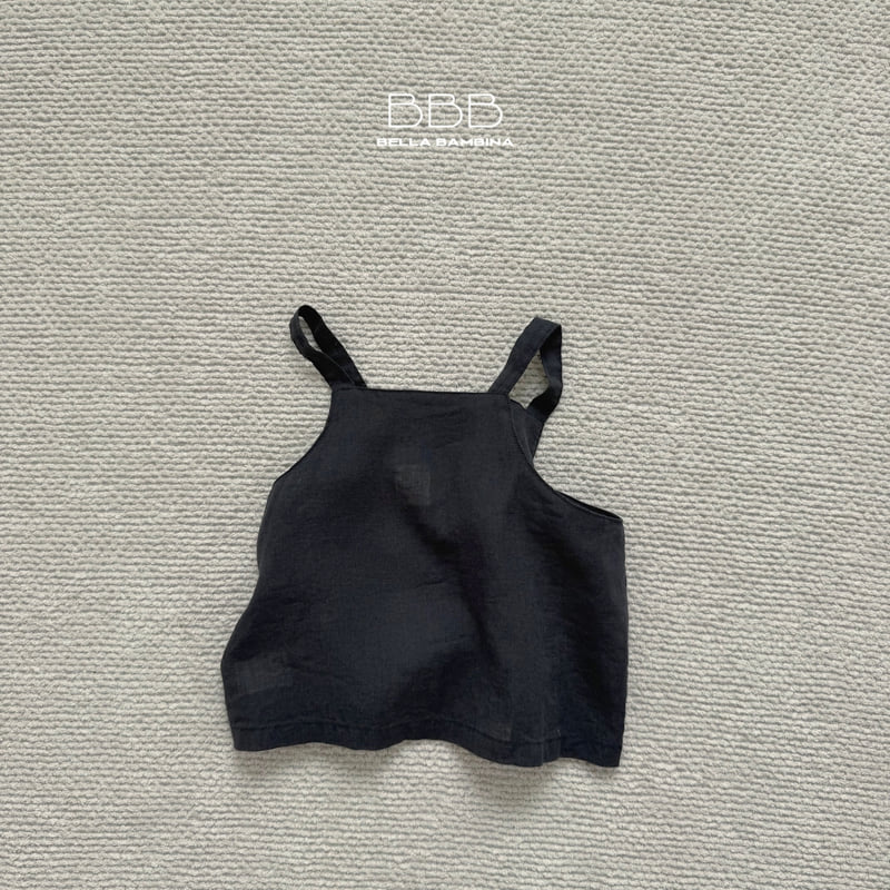 Bella Bambina - Korean Children Fashion - #kidsshorts - Square Linen Sleeveless Tee - 8