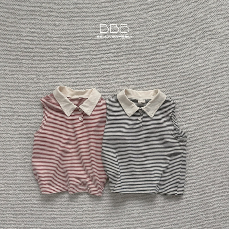 Bella Bambina - Korean Children Fashion - #minifashionista - Striped Collar Tee