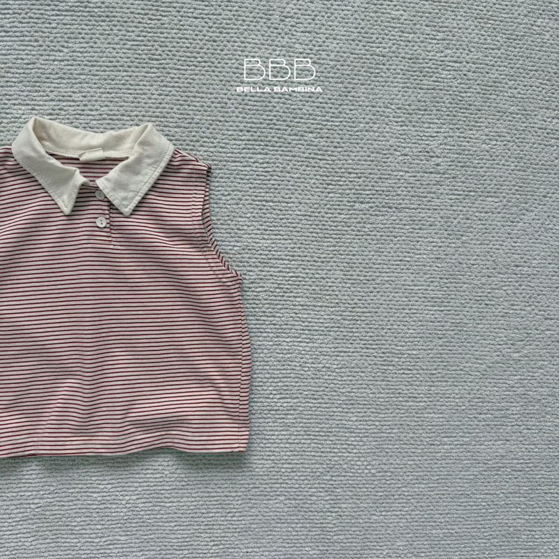 Bella Bambina - Korean Children Fashion - #todddlerfashion - Striped Collar Tee - 3
