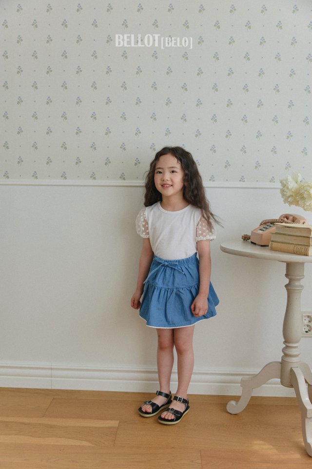 Bellot - Korean Children Fashion - #Kfashion4kids - Flower Mesh Tee - 6