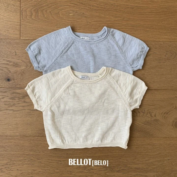Bellot - Korean Children Fashion - #Kfashion4kids - Plain Knit Short Sleeve Tee