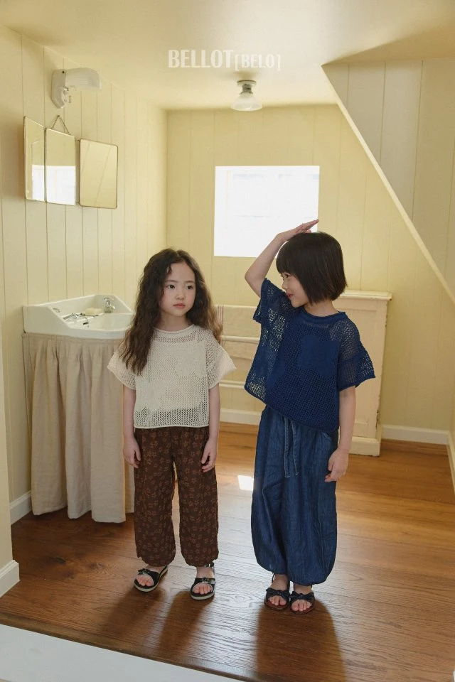 Bellot - Korean Children Fashion - #Kfashion4kids - Flower Knit Short Sleeve Tee - 10