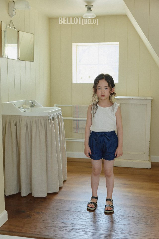 Bellot - Korean Children Fashion - #Kfashion4kids - Ribbon Denim Shorts - 5