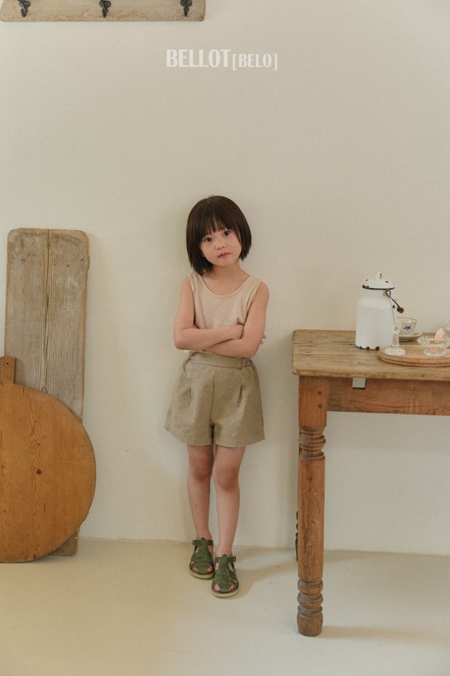 Bellot - Korean Children Fashion - #childofig - Linen U-Neck Sleeveless - 2