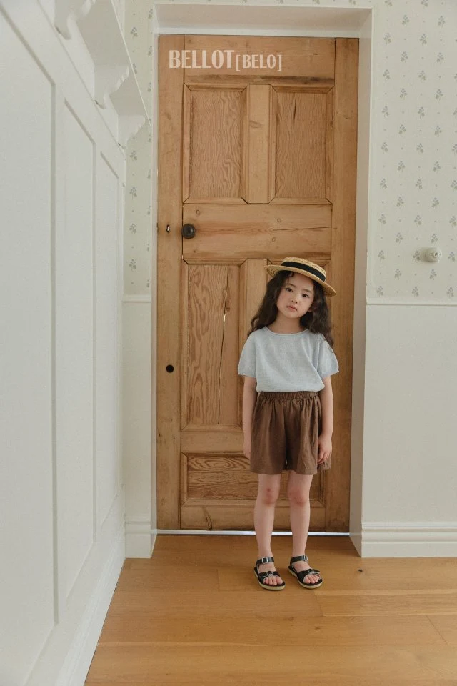 Bellot - Korean Children Fashion - #childofig - Plain Knit Short Sleeve Tee - 9