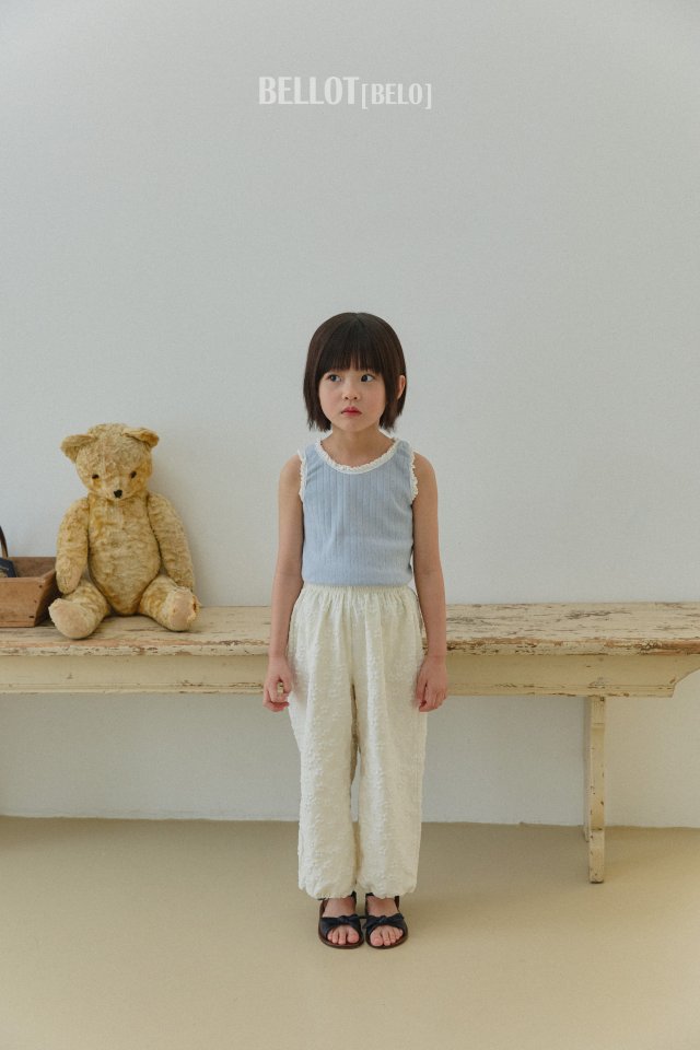 Bellot - Korean Children Fashion - #stylishchildhood - Embossed Flower Pants - 4