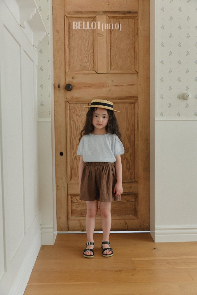 Bellot - Korean Children Fashion - #childrensboutique - Plain Knit Short Sleeve Tee - 10