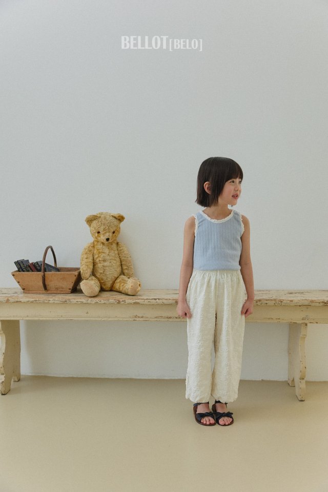 Bellot - Korean Children Fashion - #childrensboutique - Embossed Flower Pants - 5