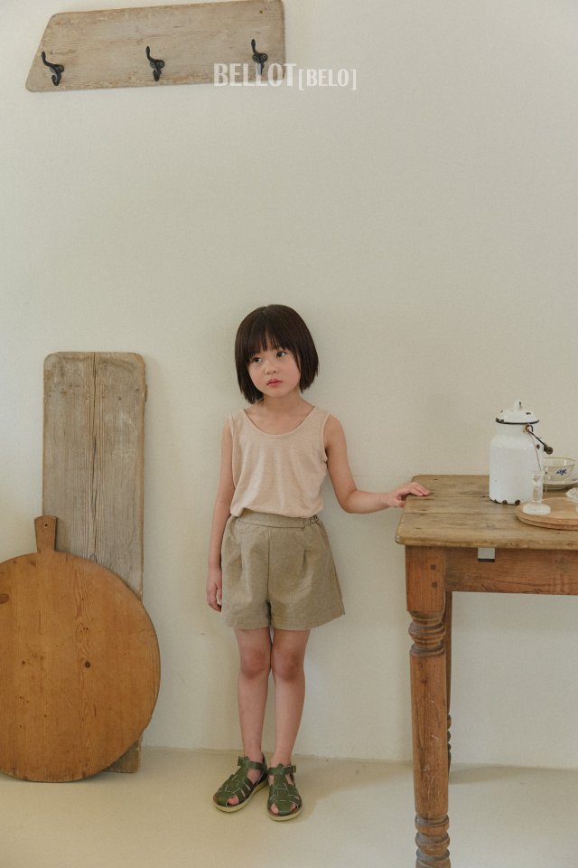 Bellot - Korean Children Fashion - #childrensboutique - Linen U-Neck Sleeveless - 4