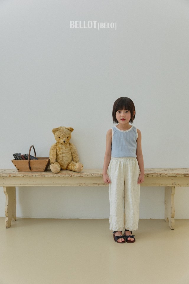 Bellot - Korean Children Fashion - #designkidswear - Embossed Flower Pants - 6