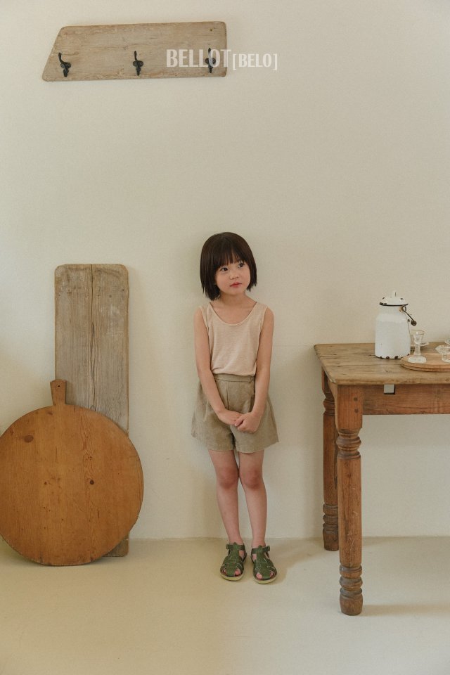 Bellot - Korean Children Fashion - #discoveringself - Linen U-Neck Sleeveless - 5