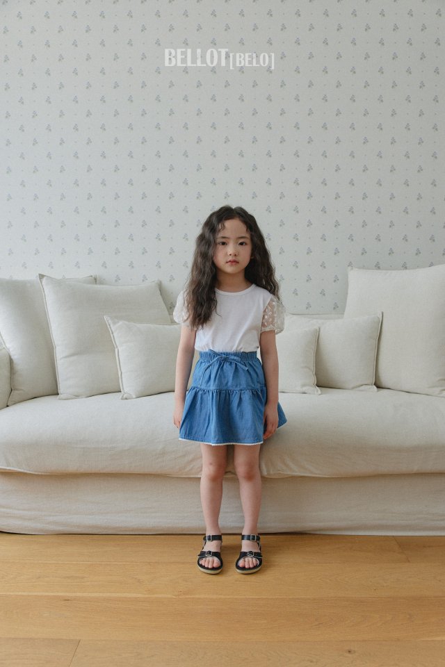 Bellot - Korean Children Fashion - #fashionkids - Flower Mesh Tee - 2