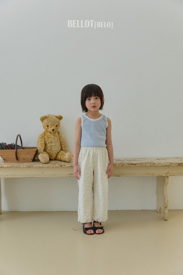 Bellot - Korean Children Fashion - #fashionkids - Embossed Flower Pants - 8