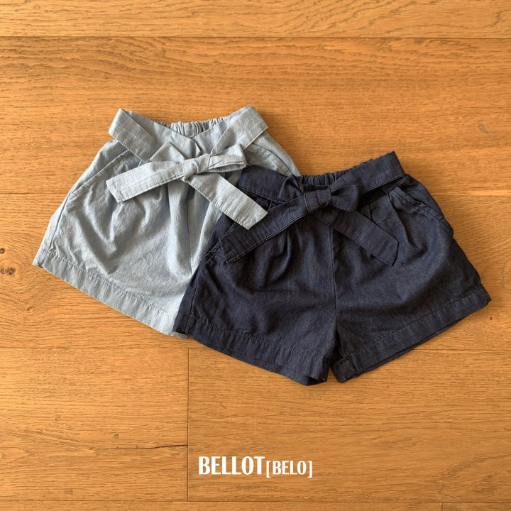 Bellot - Korean Children Fashion - #fashionkids - Ribbon Denim Shorts