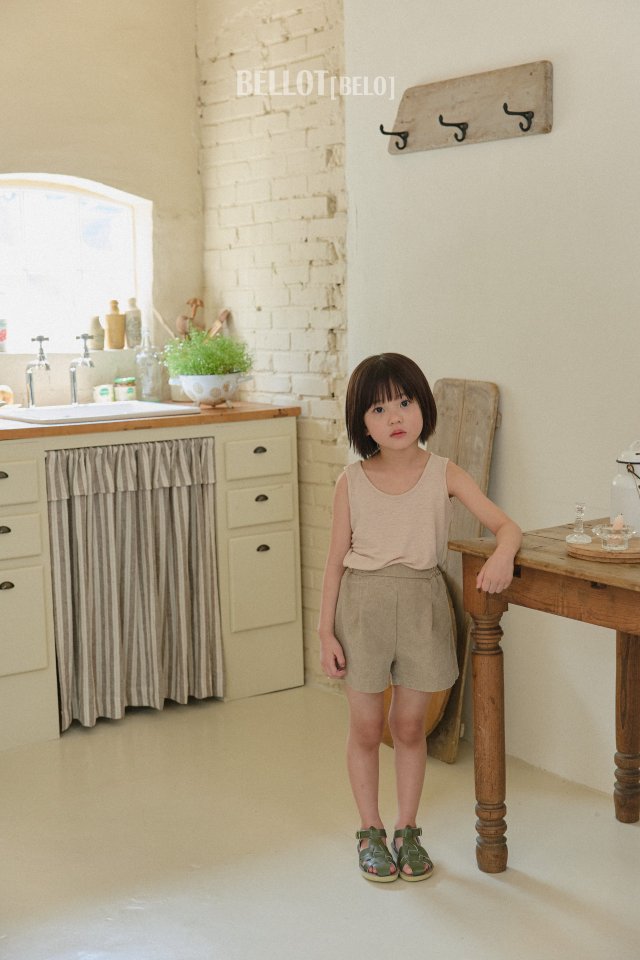 Bellot - Korean Children Fashion - #kidsshorts - Linen U-Neck Sleeveless - 7