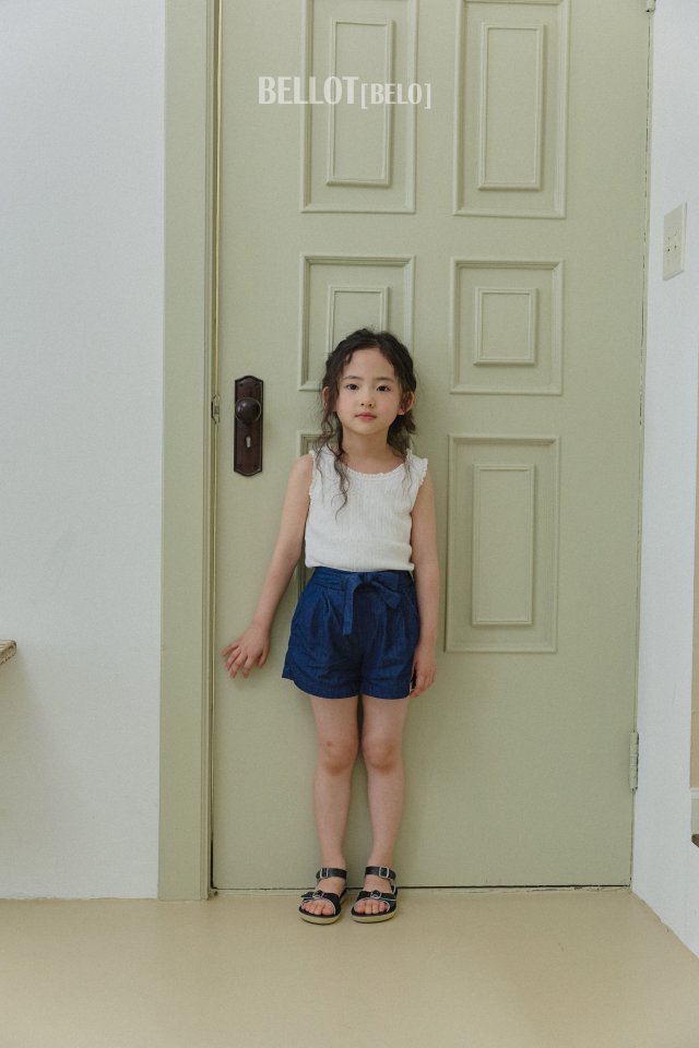 Bellot - Korean Children Fashion - #kidsstore - Ribbon Denim Shorts - 4