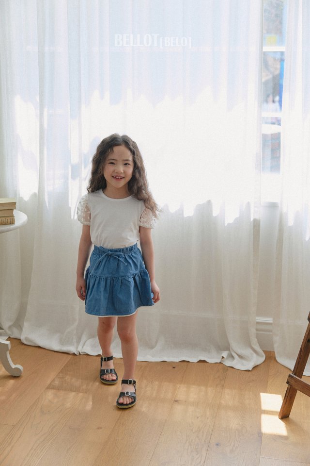 Bellot - Korean Children Fashion - #littlefashionista - Flower Mesh Tee - 7