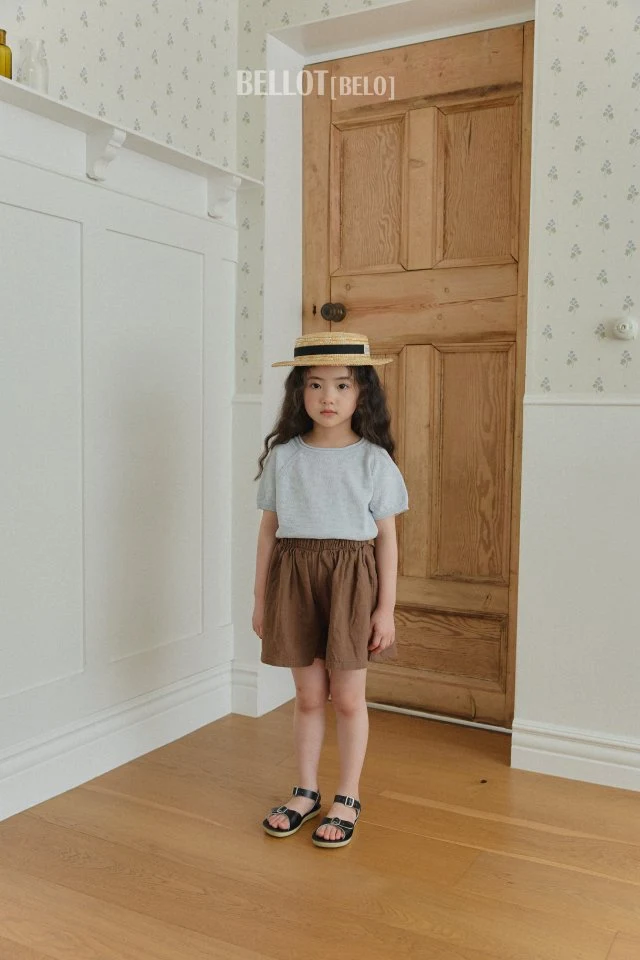 Bellot - Korean Children Fashion - #magicofchildhood - Plain Knit Short Sleeve Tee - 3