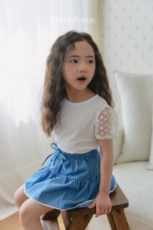 Bellot - Korean Children Fashion - #magicofchildhood - Lace Denim Skirt - 9