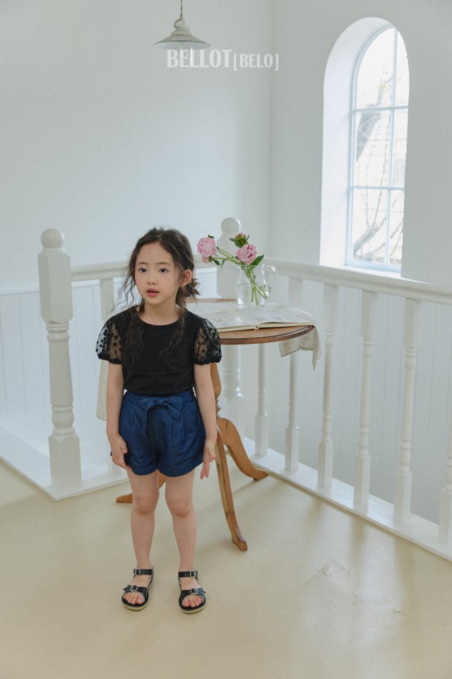 Bellot - Korean Children Fashion - #magicofchildhood - Ribbon Denim Shorts - 7